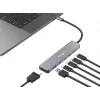 Equip USB-C 6-in-1 multifunktsionaalne adapter, HDMI 4K/30Hz, USB-C x 4, USB-A x 1, 5Gbps, 100W USB PD