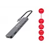 Equip USB-C 6-in-1 multifunktsionaalne adapter, HDMI 4K/30Hz, USB-C x 4, USB-A x 1, 5Gbps, 100W USB PD