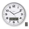 Hama 00185878 wall/table clock Analog clock Round Silver, Valge