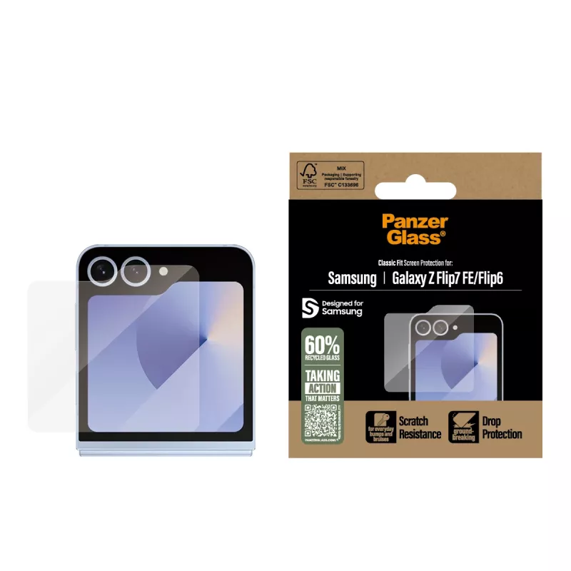 PanzerGlass ® ekraanikaitse Samsung Galaxy Z Flip7 FE | Flip6 | Classic Fit