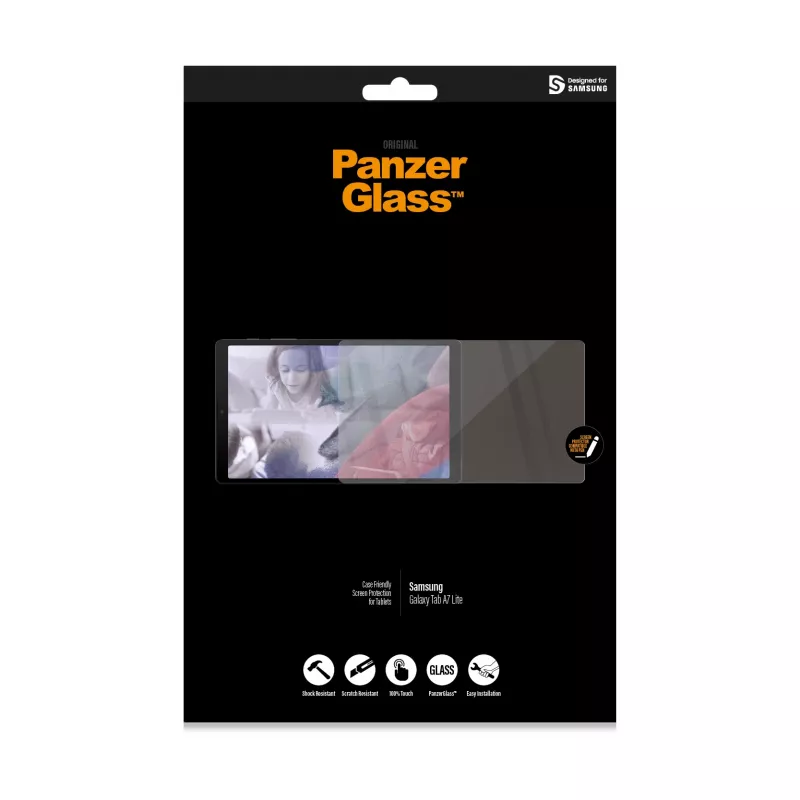 PanzerGlass ® ekraanikaitse Samsung Galaxy T A7 Lite, Samsung, Samsung - Galaxy Tab A7 Lite, Kuiva pealekandmine, Kriimustuskindel, Põrutuskindel, Läbipaistev, 1 tk