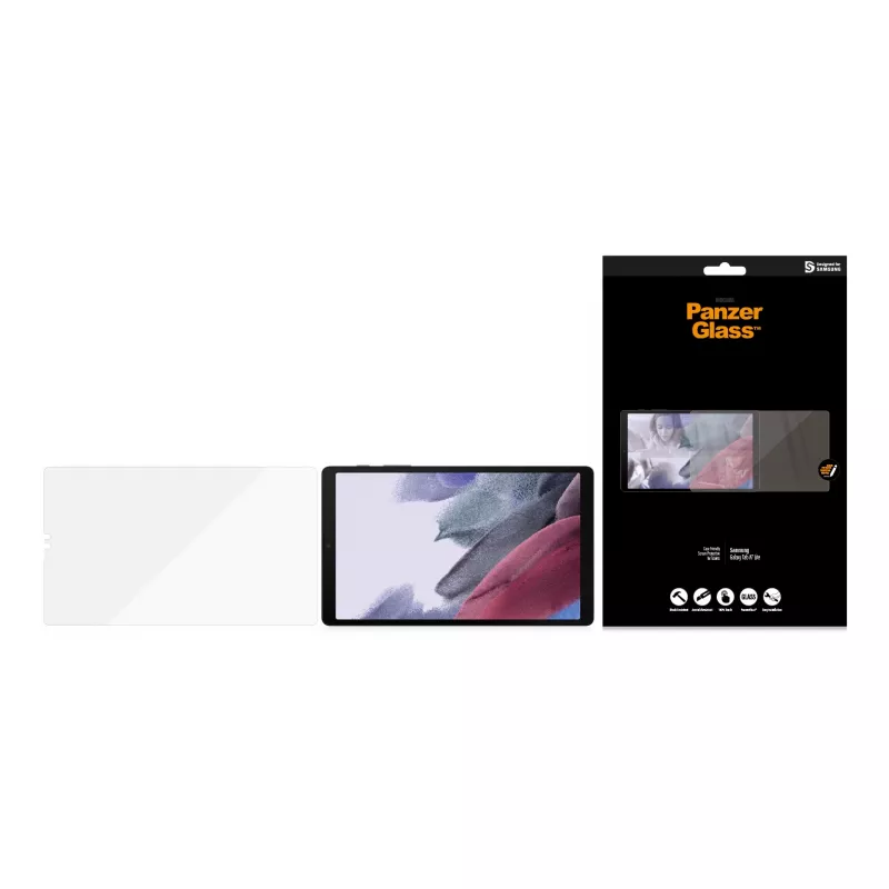 PanzerGlass ® ekraanikaitse Samsung Galaxy T A7 Lite, Samsung, Samsung - Galaxy Tab A7 Lite, Kuiva pealekandmine, Kriimustuskindel, Põrutuskindel, Läbipaistev, 1 tk