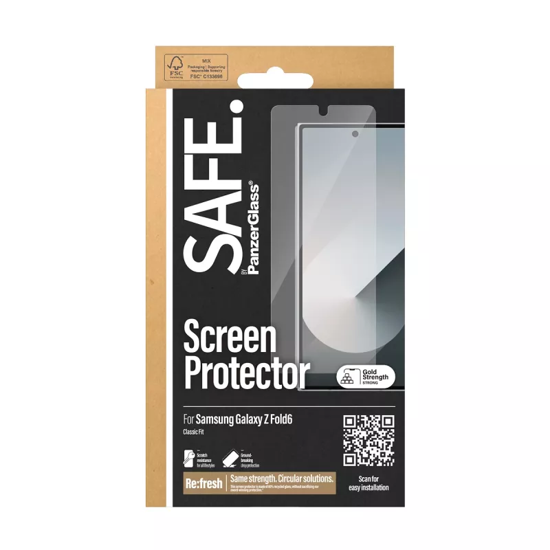 PanzerGlass SAFE. by ® ekraanikaitse Samsung Galaxy Z Fold6 | Classic Fit