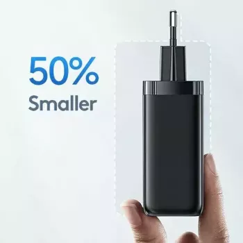 Laadija usams T47 USB / USB‑C 65W PD kiirlaadimine — 65 W USB Power Delivery, USB-A + USB-C pordid