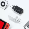 Laadija usams T47 USB / USB‑C 65W PD kiirlaadimine — 65 W USB Power Delivery, USB-A + USB-C pordid