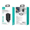 Laadija usams T47 USB / USB‑C 65W PD kiirlaadimine — 65 W USB Power Delivery, USB-A + USB-C pordid