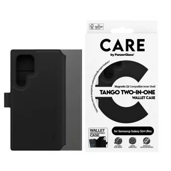 PanzerGlass CARE Feature Case Tango Two-in-One Wallet telefonikate, ühildub Samsung Galaxy S24 Ultra, läbipaistev