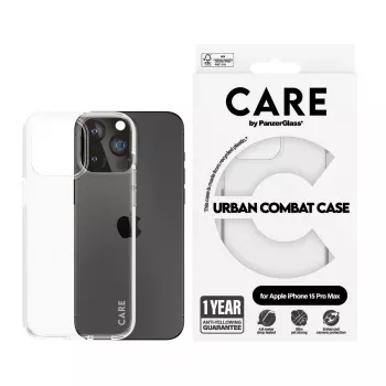 PanzerGlass CARE™ by ® Urban Combat Case Läbipaistev iPhone 15 Pro Max