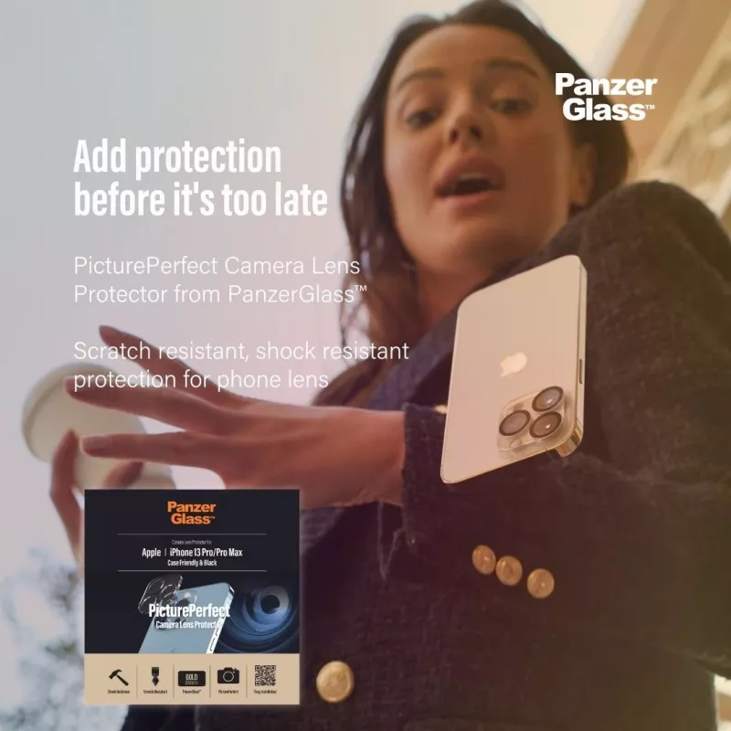 Kaamera objektiivi kaitse PanzerGlass Apple iPhone 13 Pro 13 Pro Max kriimustuskindel põrutuskindel
