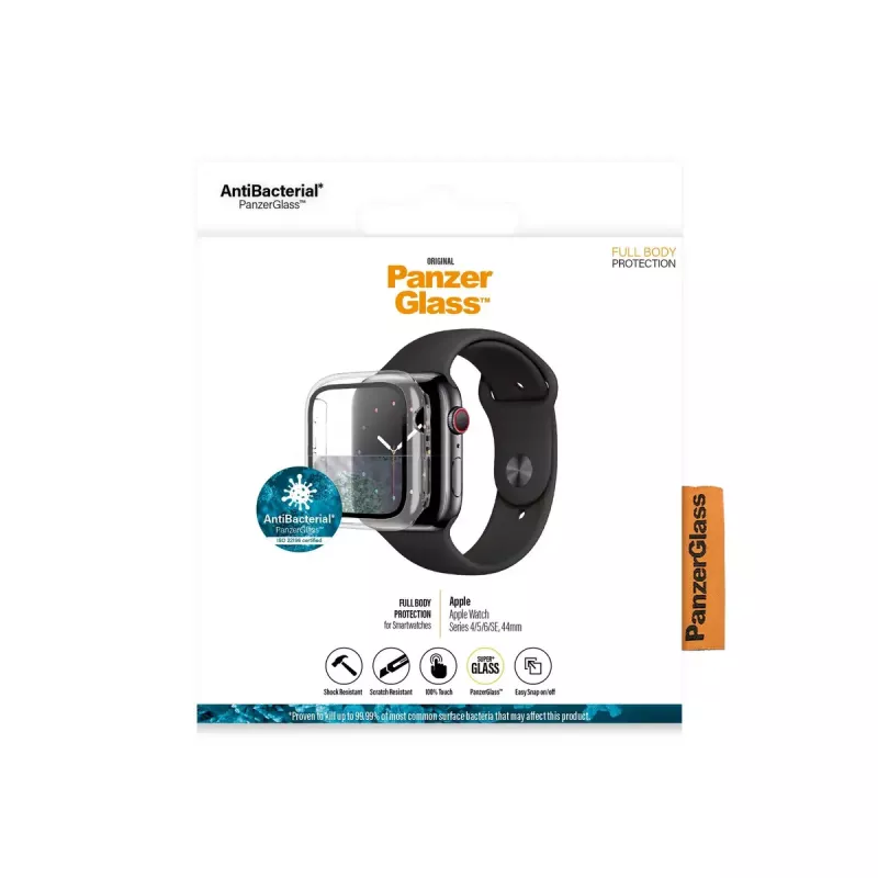 PanzerGlass® Full body Case läbipaistev Apple Watch SE 3 | SE | 6 | 5 | 4 | 44mm
