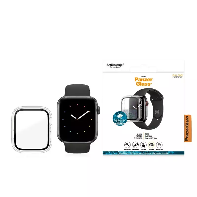 PanzerGlass® Full body Case läbipaistev Apple Watch SE 3 | SE | 6 | 5 | 4 | 44mm