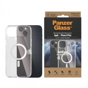 PanzerGlass ® HardCase läbipaistev valge MagSafe'iga iPhone 14 Plus