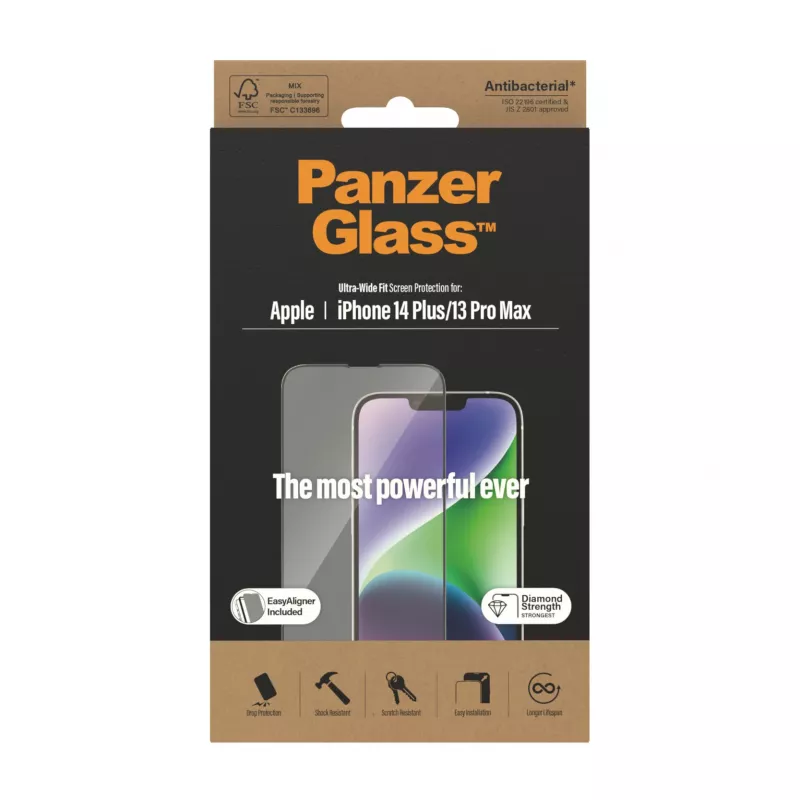 PanzerGlass ® ekraanikaitse iPhone 14 Plus | 13 Pro Max | ülilai sobivus koos EasyAligneriga