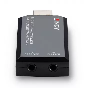 Lindy kahesuunaline juhtmevaba IR-pikendaja, transiiver, AV-saatja ja transiiver, 150 m, juhtmega, must