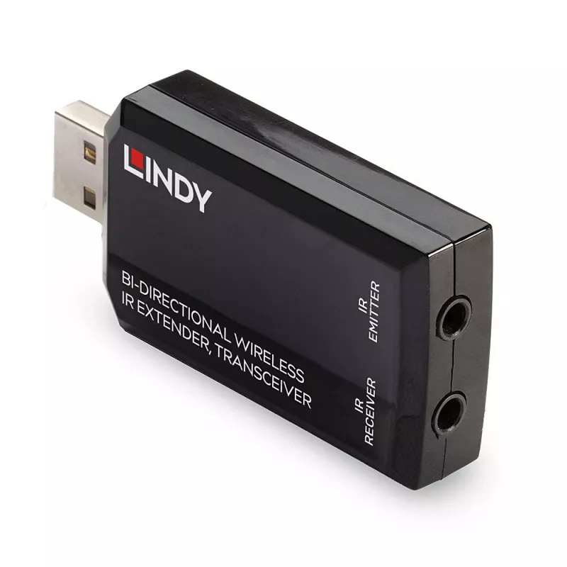 Lindy kahesuunaline juhtmevaba IR-pikendaja, transiiver, AV-saatja ja transiiver, 150 m, juhtmega, must
