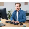 Trust TKM-250 klaviatuur Hiir kaasas Kontor USB QWERTZ Saksa Must