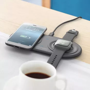 RealPower ChargeAIR Duo nutitelefoni nutikella must USB siseruumide laadija