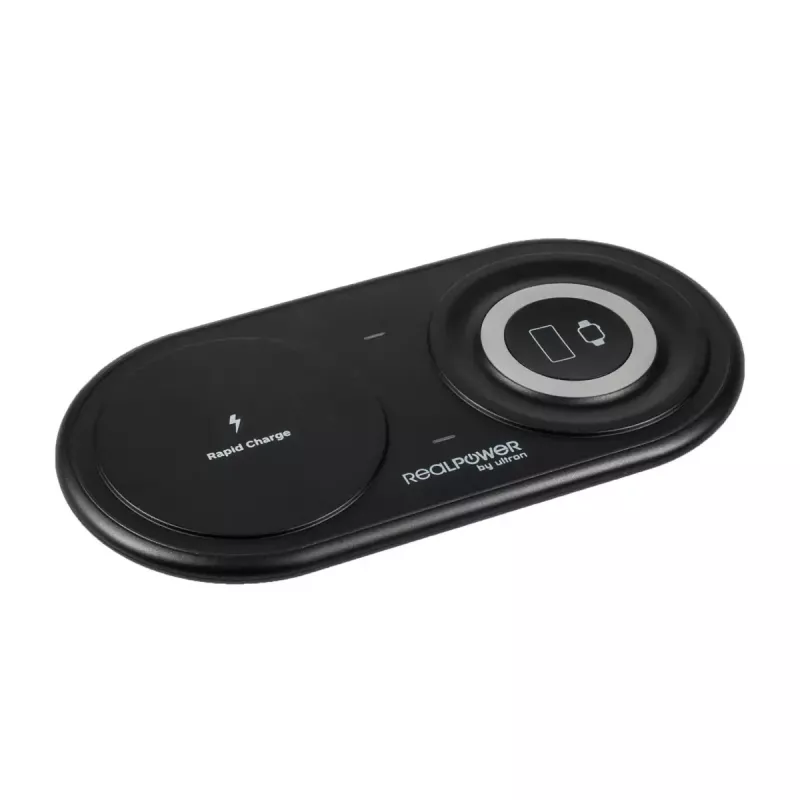 RealPower ChargeAIR Duo nutitelefoni nutikella must USB siseruumide laadija