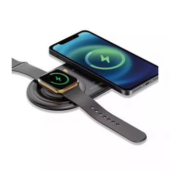 RealPower ChargeAIR Duo nutitelefoni nutikella must USB siseruumide laadija