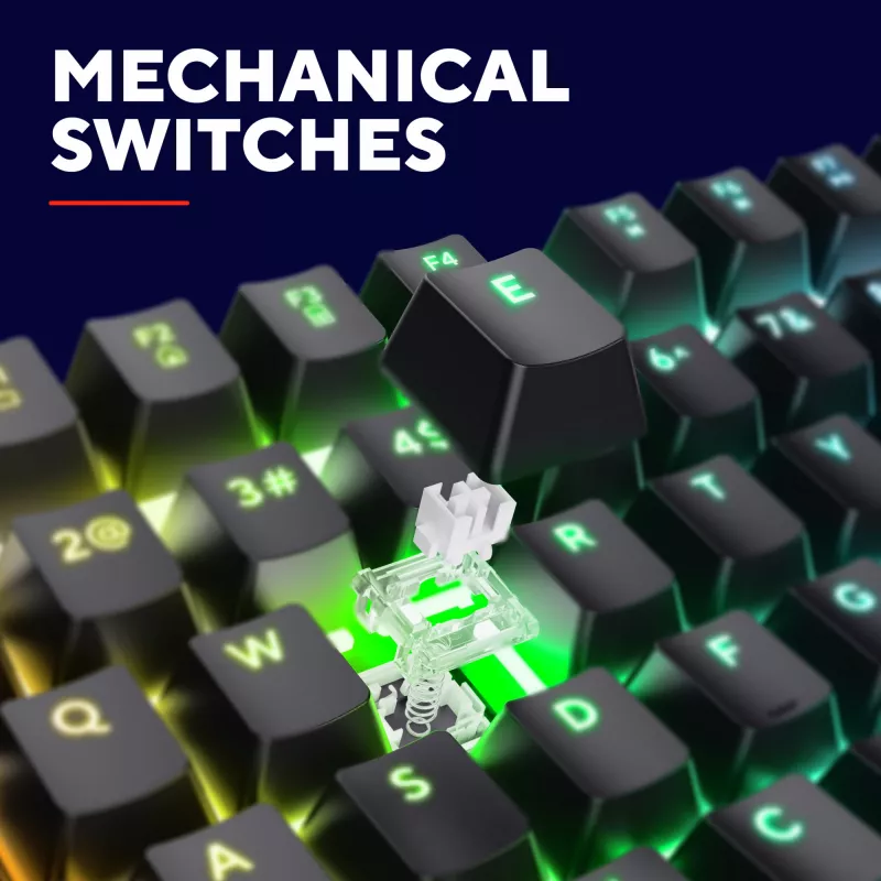 Mänguklaviatuur Trust GXT 871 Zora Mechanical USB RGB Must