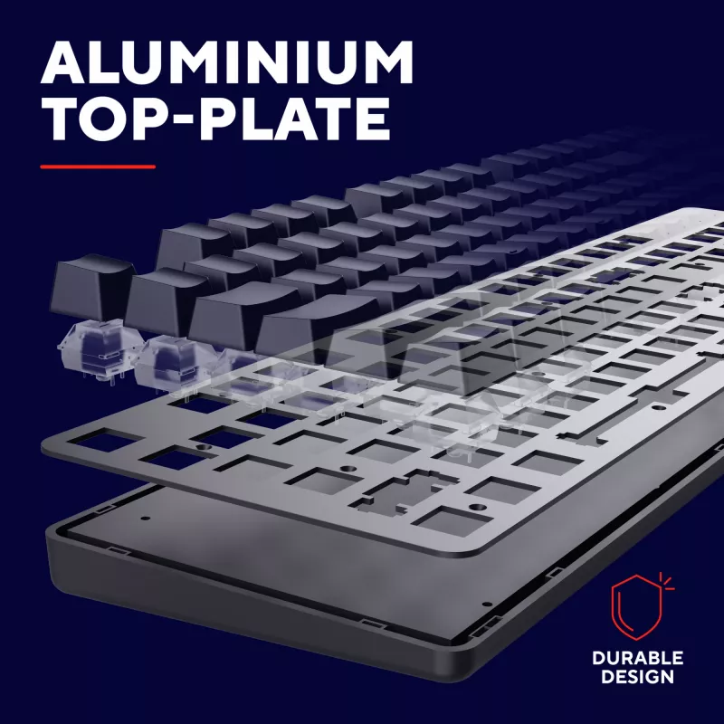 Mänguklaviatuur Trust GXT 871 Zora Mechanical USB RGB Must