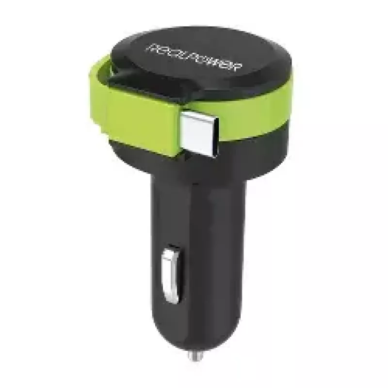 Mobiilseadme laadija RealPower 257636 Universal must roheline
