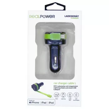 Mobiilseadme laadija RealPower 257637 universaalne Must Roheline