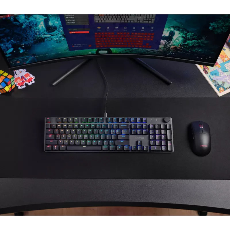 Mänguriklaviatuur Trust GXT 866 Torix Mechanical USB QWERTZ Must