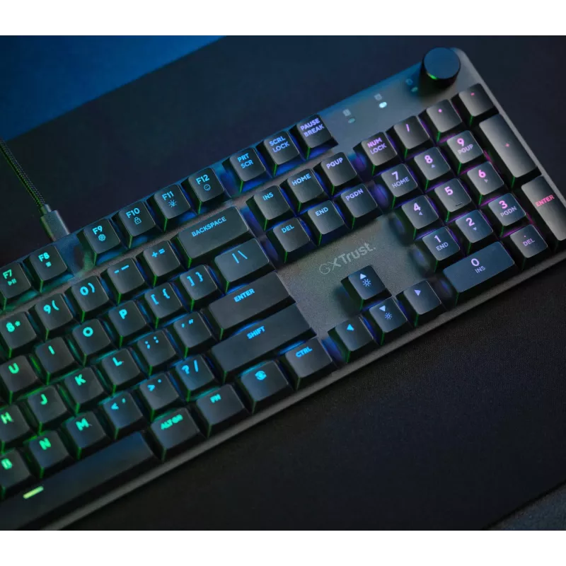 Mänguriklaviatuur Trust GXT 866 Torix Mechanical USB QWERTZ Must