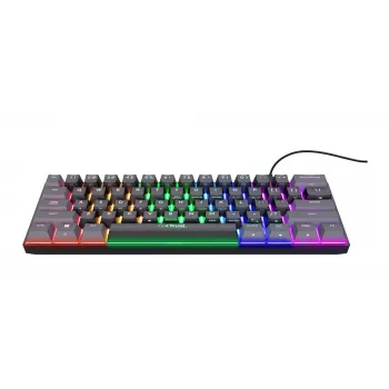 Trust GXT 867 Acira klaviatuur mängimiseks USB QWERTZ saksa must hall 60% mehaaniline RGB