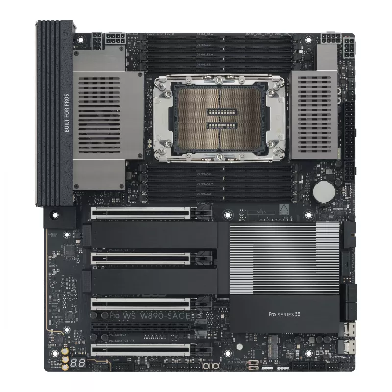 Emaplaat ASUS PRO WS W890-SAGE — Intel W890, LGA 4710-2, CEB, 8× DIMM, DDR5, neljakanaliline, 2.5G ja 10G Ethernet