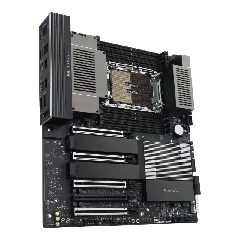 Emaplaat ASUS PRO WS W890-SAGE — Intel W890, LGA 4710-2, CEB, 8× DIMM, DDR5, neljakanaliline, 2.5G ja 10G Ethernet