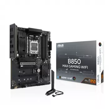Emaplaat ASUS B850 MAX GAMING WIFI Socket AM5 ATX, AMD B850, DDR5, 4 DIMM, 256 GB, Wi‑Fi 6E, 2.5Gb Ethernet
