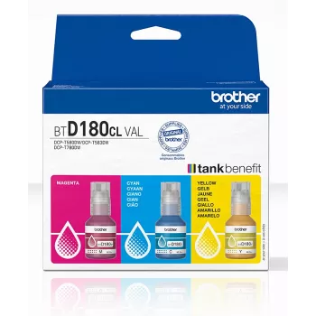 Originaal Ink Bottles Brother BTD180CLVAL 3 tk tsüaan magenta kollane