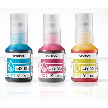 Originaal Ink Bottles Brother BTD180CLVAL 3 tk tsüaan magenta kollane