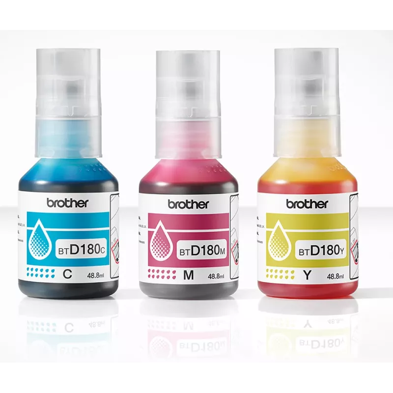 Originaal Ink Bottles Brother BTD180CLVAL 3 tk tsüaan magenta kollane