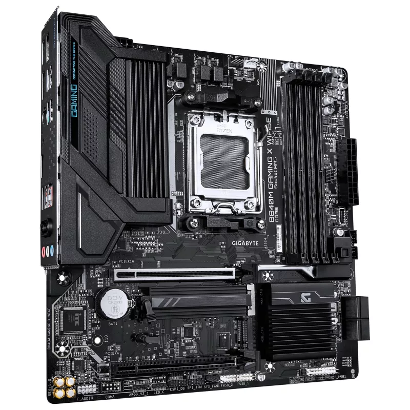 GIGABYTE B840M GAMING X WIFI6E emaplaat - AMD Ryzen 9000 protsessorid, 8+2+2 faasiline VRM, kuni 8200MHz DDR5(O.C), 2xPCIe 4.0 M.2, Wi-Fi 6E, 2.5GbE LAN, USB 3.2 Gen 1