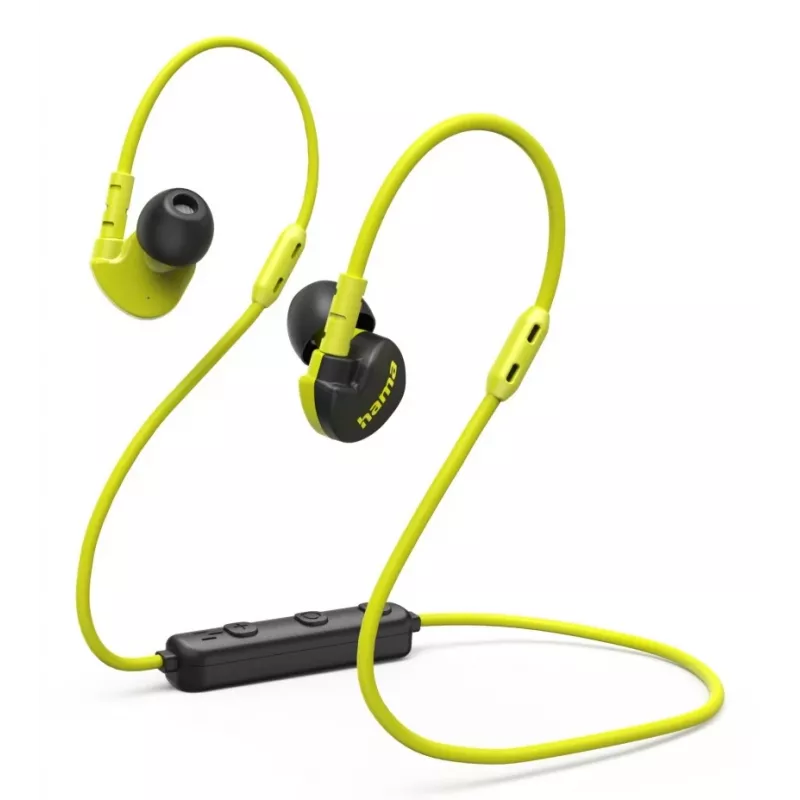 Hama Freedom Athletics III Peakomplekt Juhtmevaba Kõrvaklamber, kõrvasisene Spordi Bluetooth Must, Kollane