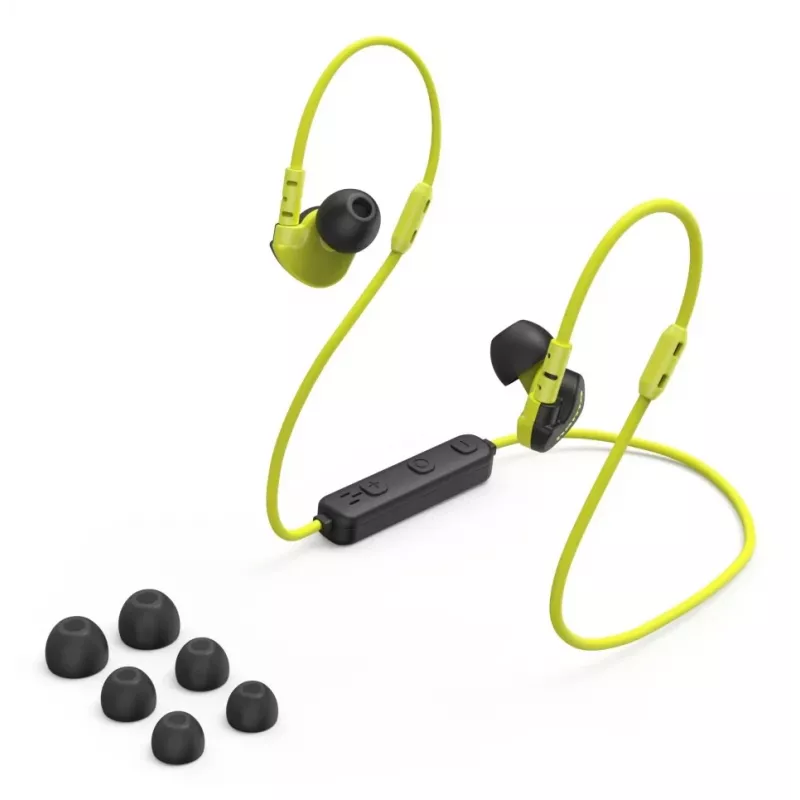 Hama Freedom Athletics III Peakomplekt Juhtmevaba Kõrvaklamber, kõrvasisene Spordi Bluetooth Must, Kollane
