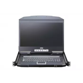 Rack-konsool ATEN CL3116NX 47 cm (18.5-tolline) LCD 1366x768 USB/PS2 VGA 1U Metall/Plast Must