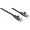 Intellinet Network patch-kaabel, Cat6, 1m, Must, CCA, U/UTP, PVC, RJ45, kullatud kontaktidega, tõmbevaba, kaitsvaotsaga, eluaegne garantii