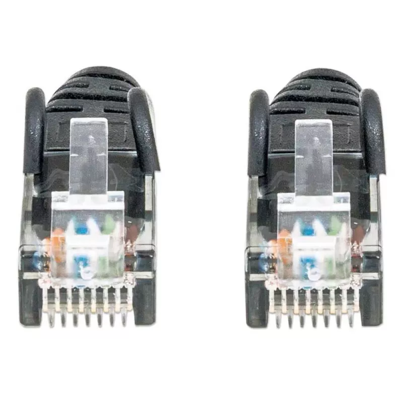 Intellinet Network patch-kaabel, Cat6, 1m, Must, CCA, U/UTP, PVC, RJ45, kullatud kontaktidega, tõmbevaba, kaitsvaotsaga, eluaegne garantii