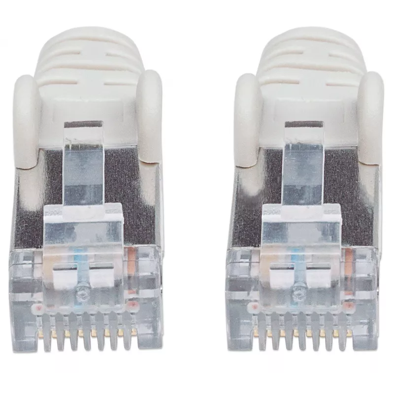 Intellinet võrk patch-kaabel, Cat6A, 0,5 m, hall, vask, S/FTP, LSOH / LSZH, PVC, RJ45, kullatud kontaktidega, takerdumisvastane, kaitsemuhv, eluaegne garantii