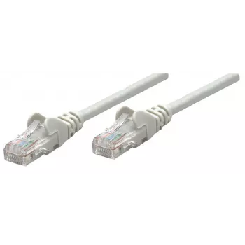 Intellinet võrgukaabel, Cat5e, 0,25 m, hall, CCA, SF/UTP, PVC, RJ45, kullatud kontaktid, tõmbetõkestiga, kaablikestaga, eluaegne garantii