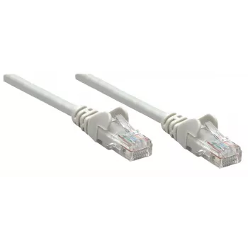 Intellinet võrgukaabel, Cat5e, 0,25 m, hall, CCA, SF/UTP, PVC, RJ45, kullatud kontaktid, tõmbetõkestiga, kaablikestaga, eluaegne garantii