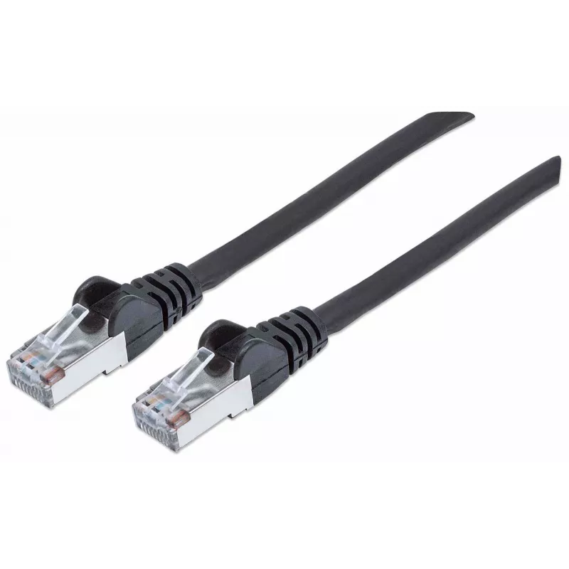 Intellinet võrk patch-kaabel, Cat7 kaabel/Cat6A Plugs, 1m, Must, Copper, S/FTP, LSOH / LSZH, PVC, RJ45, Gold Plated Contacts, Snagless, Booted, Lifetime Warranty