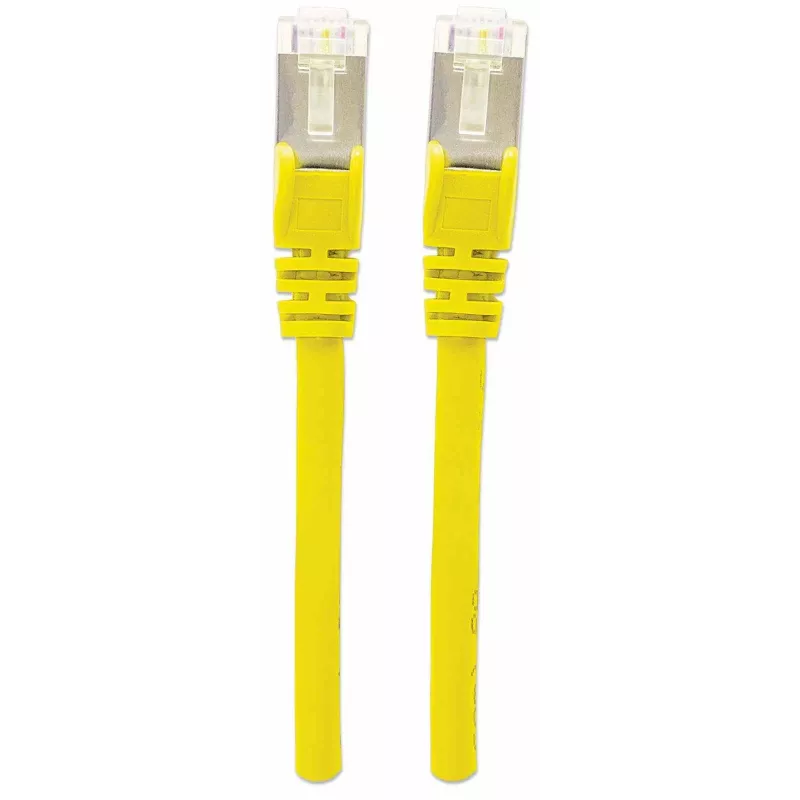Intellinet võrguparanduskaabel, Cat7 kaabel/Cat6A pistikud, 1m, kollane, vask, S/FTP, LSOH / LSZH, PVC, RJ45, kullatud kontaktid, haardeta, saapaga, eluaegne garantii