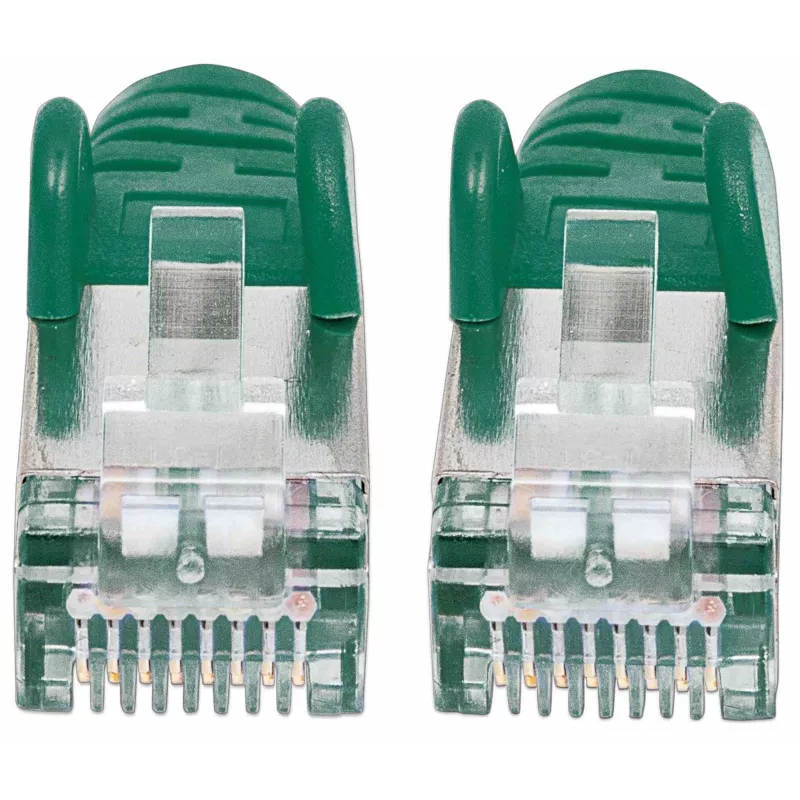 Intellinet võrguparanduskaabel, Cat7 kaabel/Cat6A pistikud, 3 m, roheline, vask, S/FTP, LSOH/LSZH, PVC, RJ45, kullatud kontaktid, takerdumisvastane, kaitsemuhv, eluaegne garantii