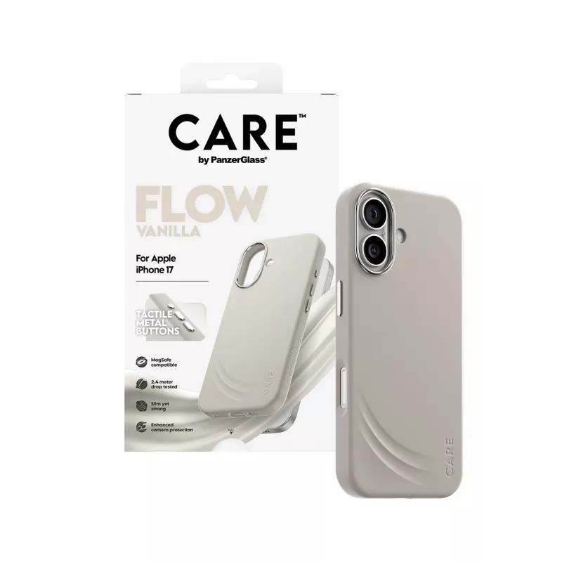 Cover PanzerGlass CARE by ® Feature FLOW Case Vanilla w. MagSafe iPhone 17