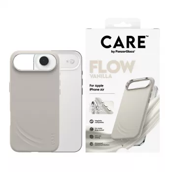 PanzerGlass CARE by Feature FLOW ümbris Vanilla koos MagSafe'iga iPhone Air jaoks